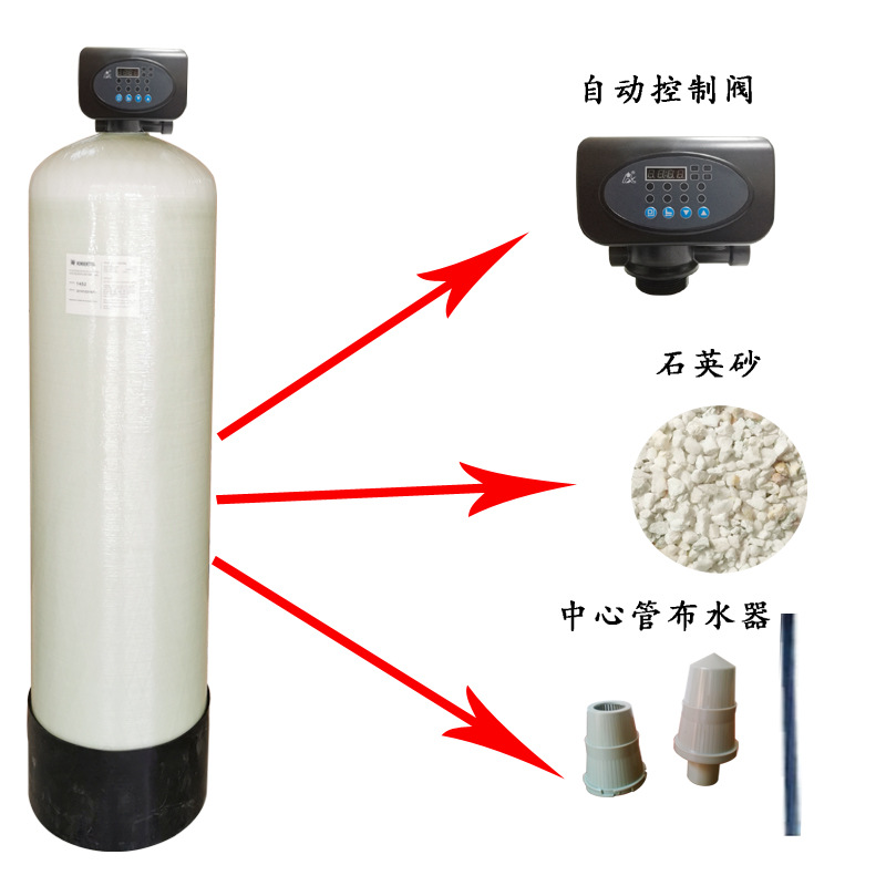 2吨多介质过滤器 水处理石英砂机械过滤器 地下水去泥沙净水器2T