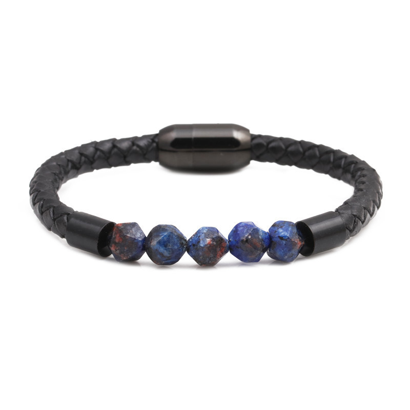 European and American Diamond Cut-out Bracelet Beaded Bracelet Woven Leather Bracelet for Foreign Trade European and American Diamond Cut-out Bracelet Beaded Bracelet Woven Leather Bracelet for Foreign Trade