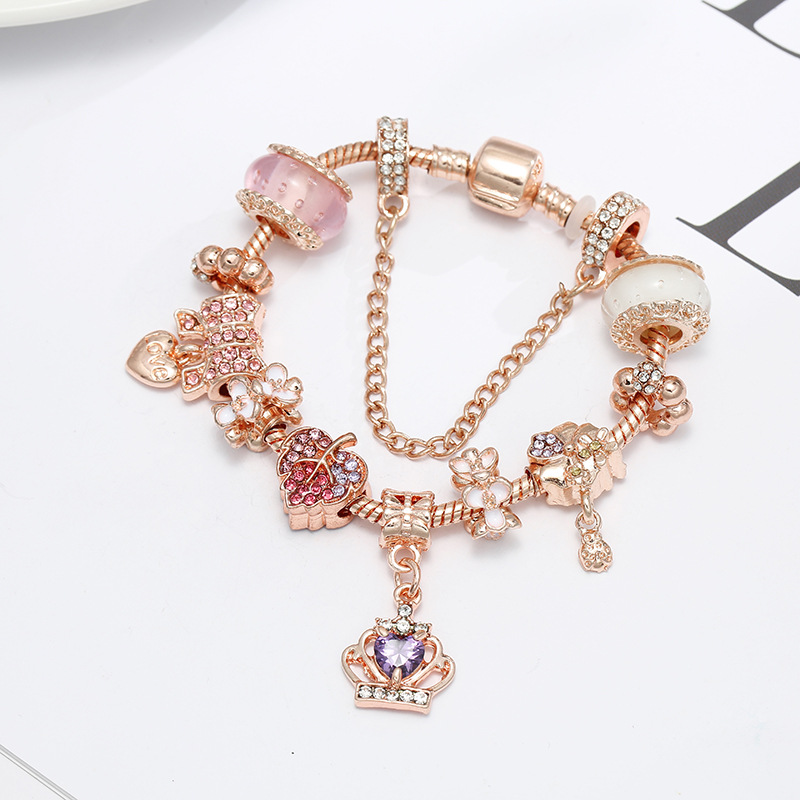 1 Piece Simple Style Heart Shape Flower Copper Plating Zircon Women's Bracelets display picture 15