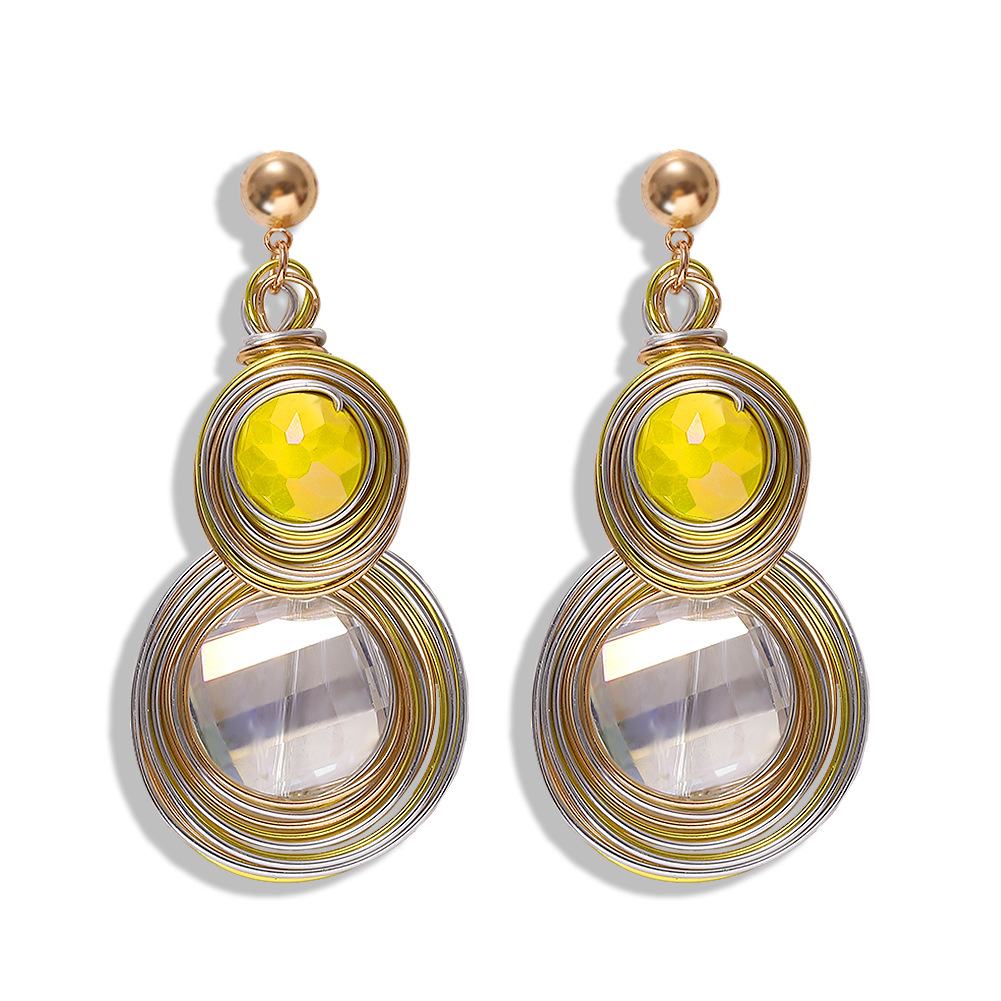 Bohemian Fashion Alloy Gem Earrings display picture 5