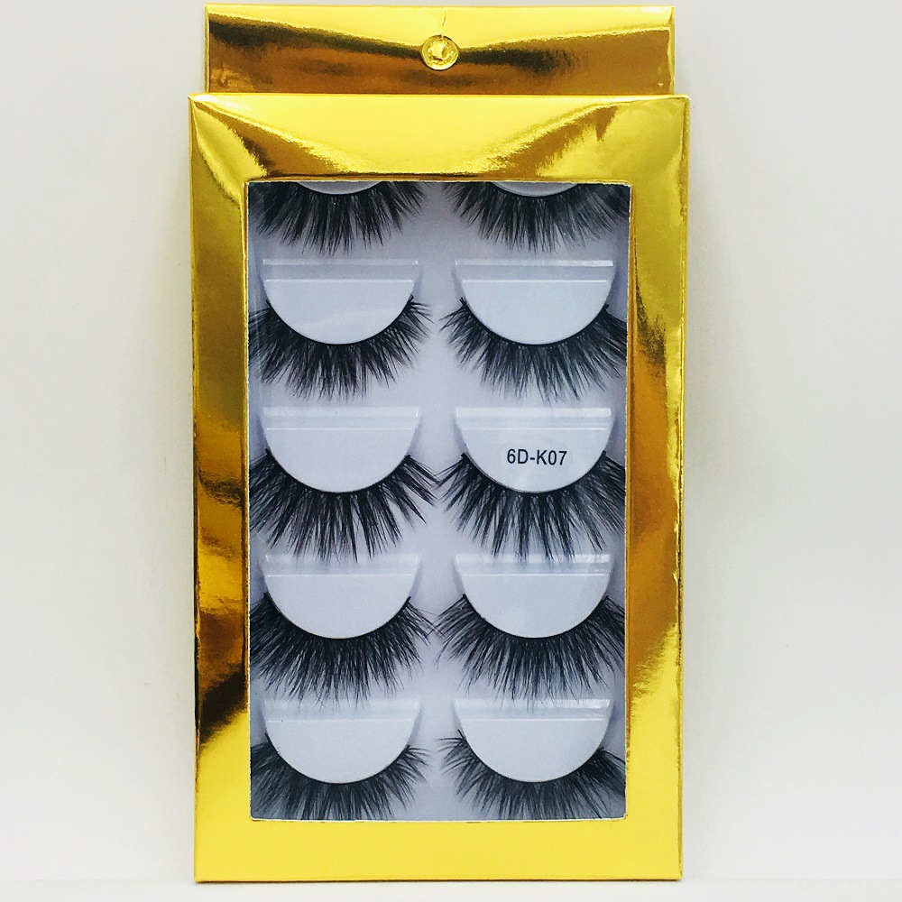 5 Pairs Of Laser Mink Hair Natural Thick False Eyelashes display picture 8