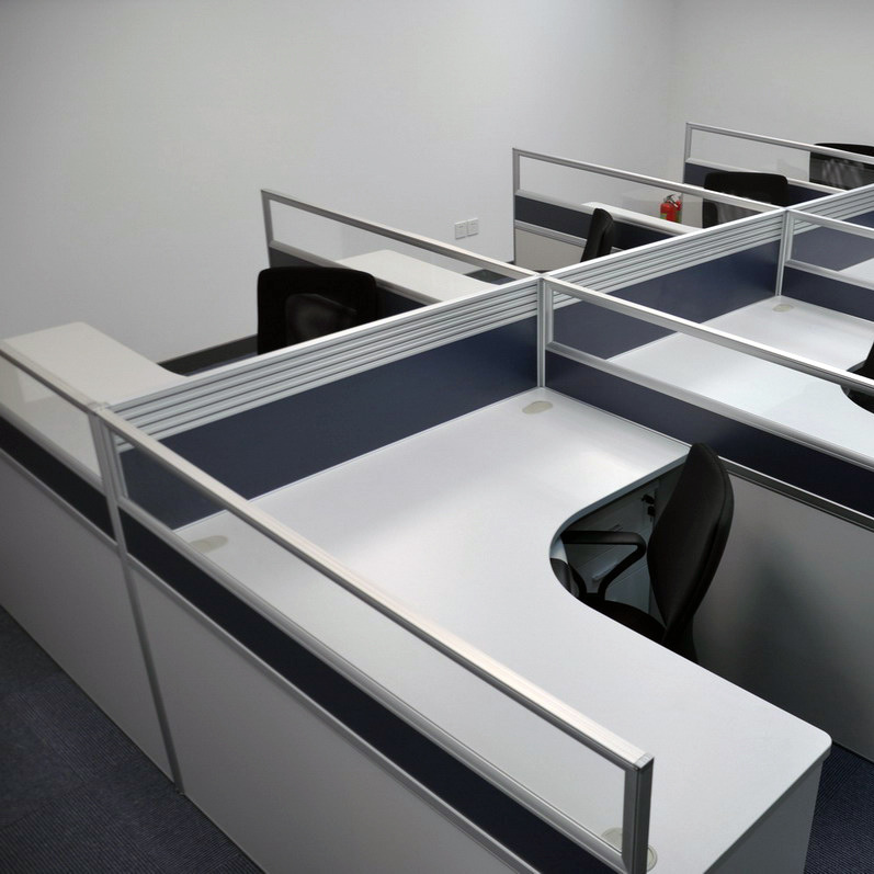 Simple desk L-type 2/4/6-seat combination screen staff desk computer desk fashion Card desk work desk