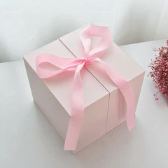Flower gift box gift box Magic Cube Valentine's Day folio gift box double-layer square handmade flower box