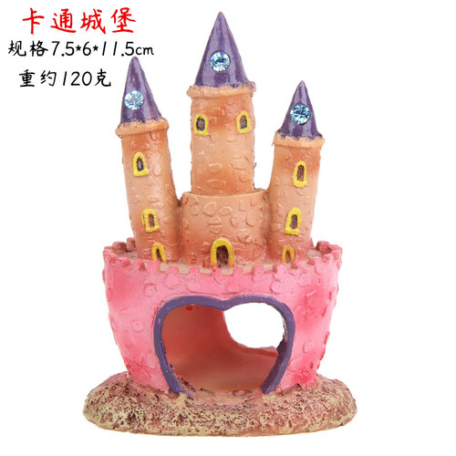 Aquarium resin crafts fish tank cave fish and shrimp shelter house hidden crawling pet decorative ornaments simulation vase