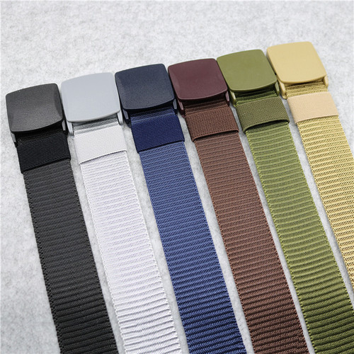 Nylon belt, men's outdoor tactical belt, plastic buckle, cloth belt, cross-border dropshipping