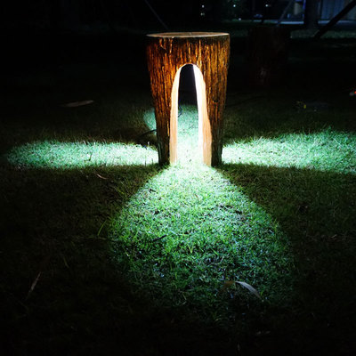 户外别墅花园庭院绿化地景观灯造型圆柱灯园林景观仿真树桩草坪灯