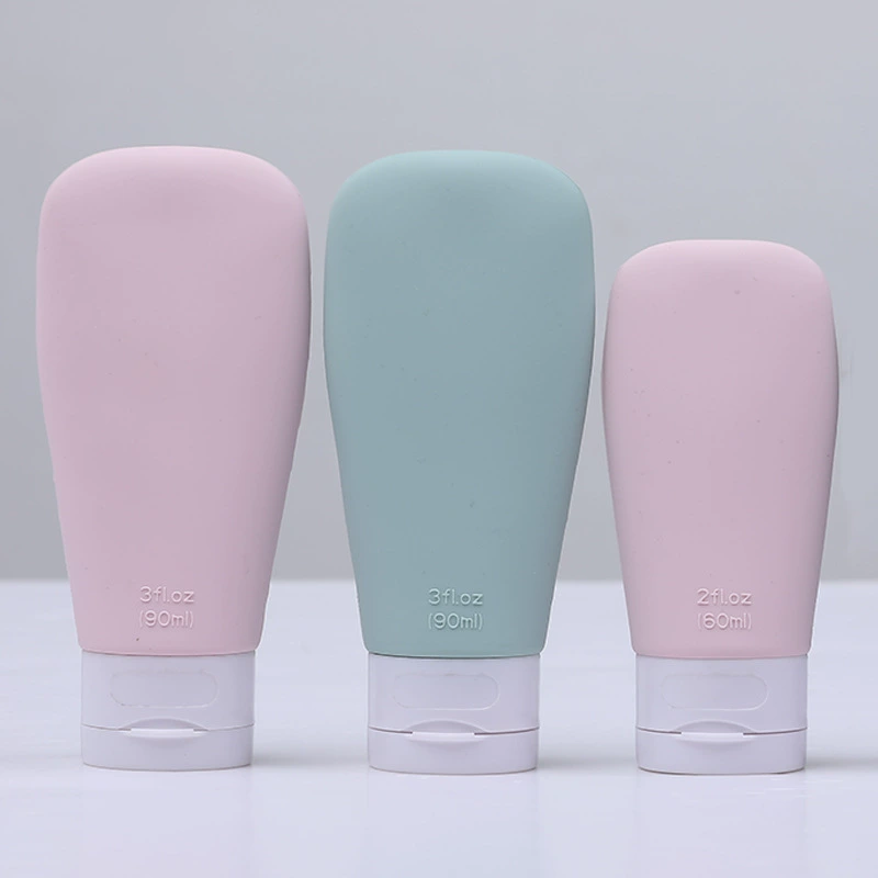 Silicone bottle for traveling, set, storage system, cosmetic container, new collection