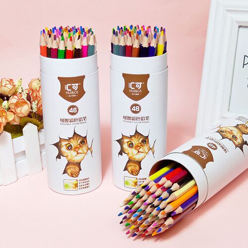 Wood-free erasable colored pencils for students art painting colored pencil sketch pens graffiti painting supplies stationery