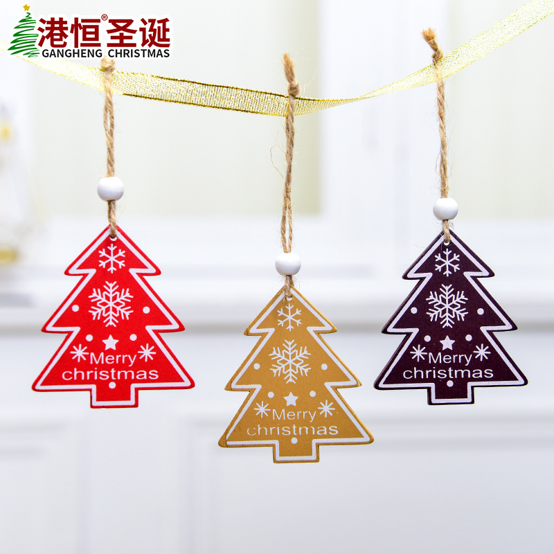 Creativo hueco madera ELK estrella de cinco puntas árbol de Navidad colgante vacaciones escena diseño decoraciones de Navidad colgante