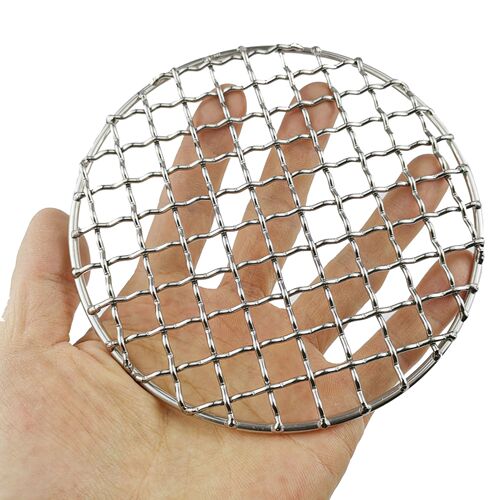 Cross-border new stainless steel camping pot rack outdoor barbecue mesh portable field firewood rack camping stove accessories