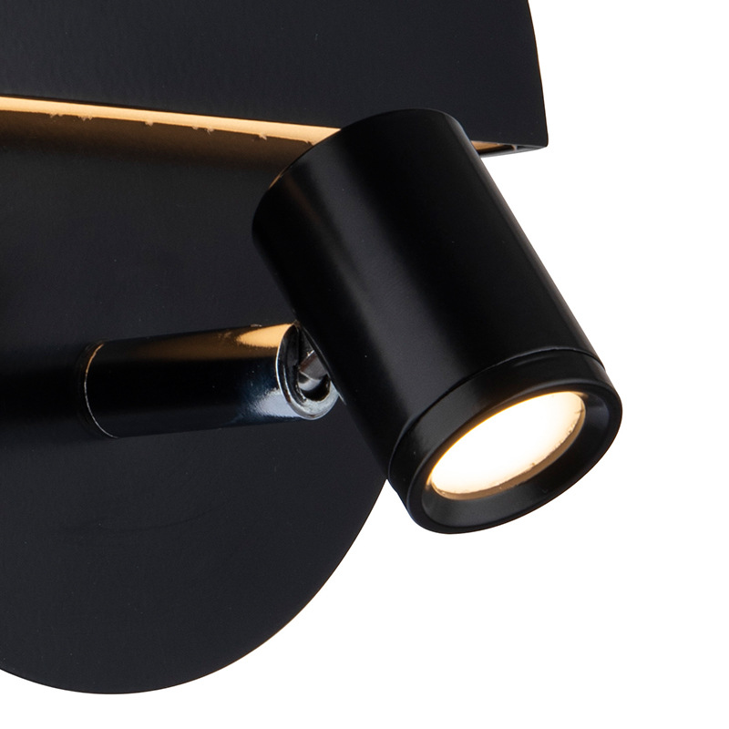 LED壁灯黑色射灯简约卧室客厅背景墙创意走廊过道酒店床头灯