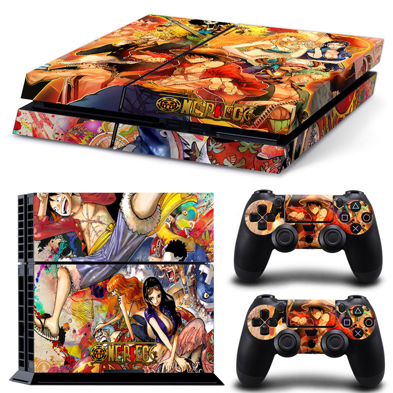 PS4貼紙PS4卡通動漫貼紙磨砂 不留膠  壹件代發 海賊王多款