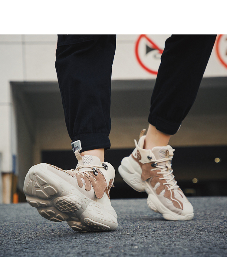 Designer Fashion Men's Shoes Spring and Autumn Sports Korean Edition Versatile Basketball Shoes Men's Trendy Shoes Casual High Top Shoes_voghion.com