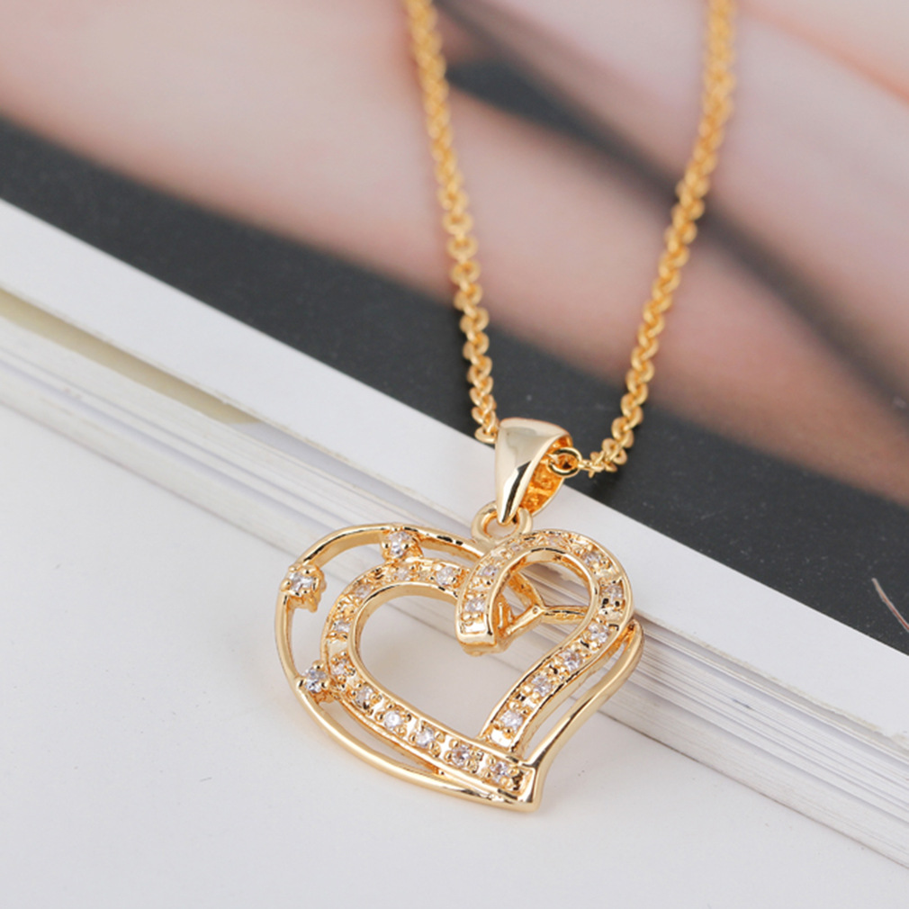 Brand copper necklace with zircon