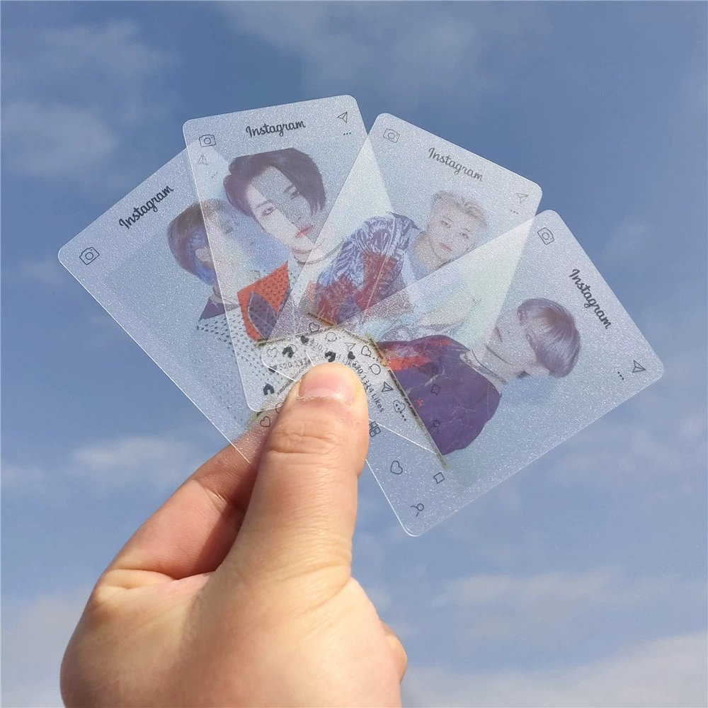 Прозрачная пластиковая карта ATeez, фотокарта, карта Ломо, карточка коллекции ATINY, открытка-фото карта, дополнительная карта