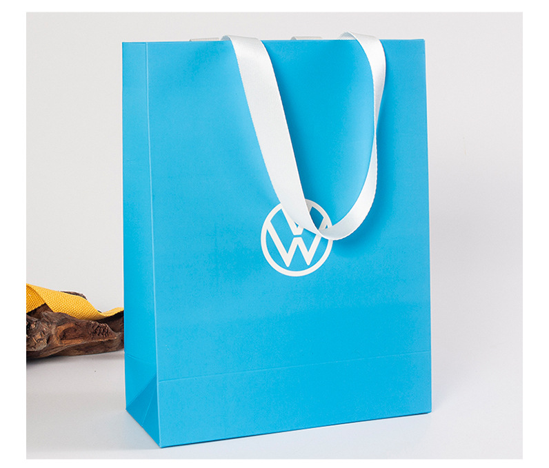 简约时尚彩色印刷加厚礼品购物收纳白卡纸手提袋定制可印logo