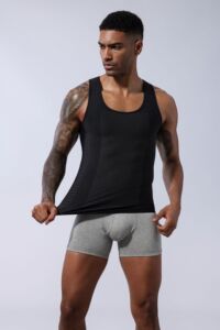 男士塑身衣咖啡因负离子背心夏季美体束腰护腰紧身内衣收腹定型