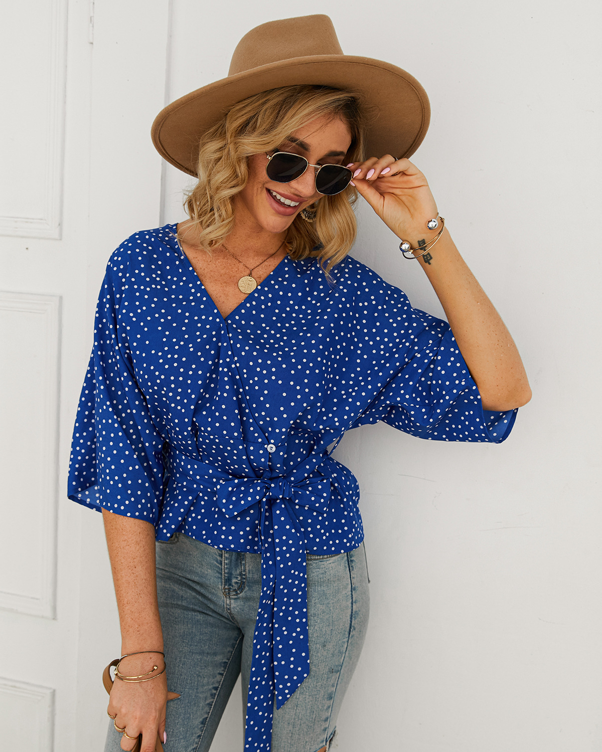 Fashion Polka Dot Top  NSDY8203