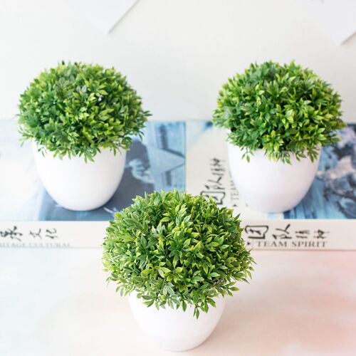 Simulated plant bonsai 32 mesh bamboo grass plant ornaments flower ball grass potted home decoration small ornaments