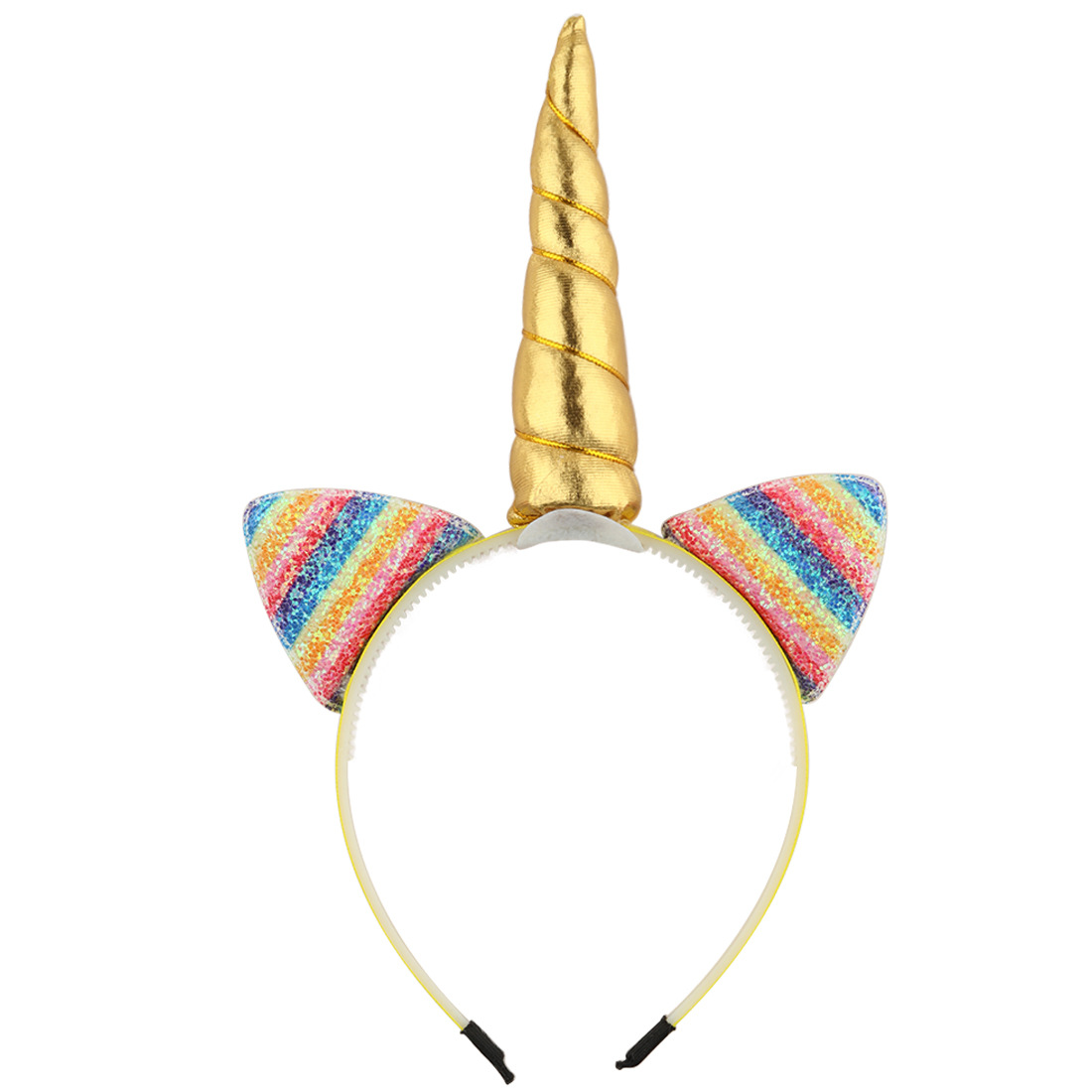 Cartoon Style Unicorn Cat Ears Plastic Sequins Hair Band display picture 4