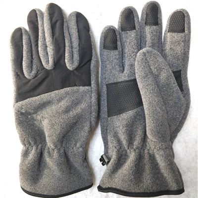 秋冬季保暖户外加厚抓绒手套摇粒绒防寒男女骑行运动开车触屏手套