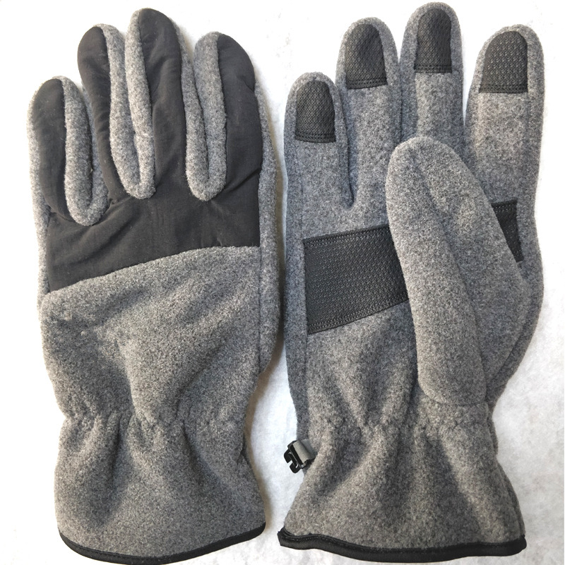秋冬季保暖户外加厚抓绒手套摇粒绒防寒男女骑行运动开车触屏手套