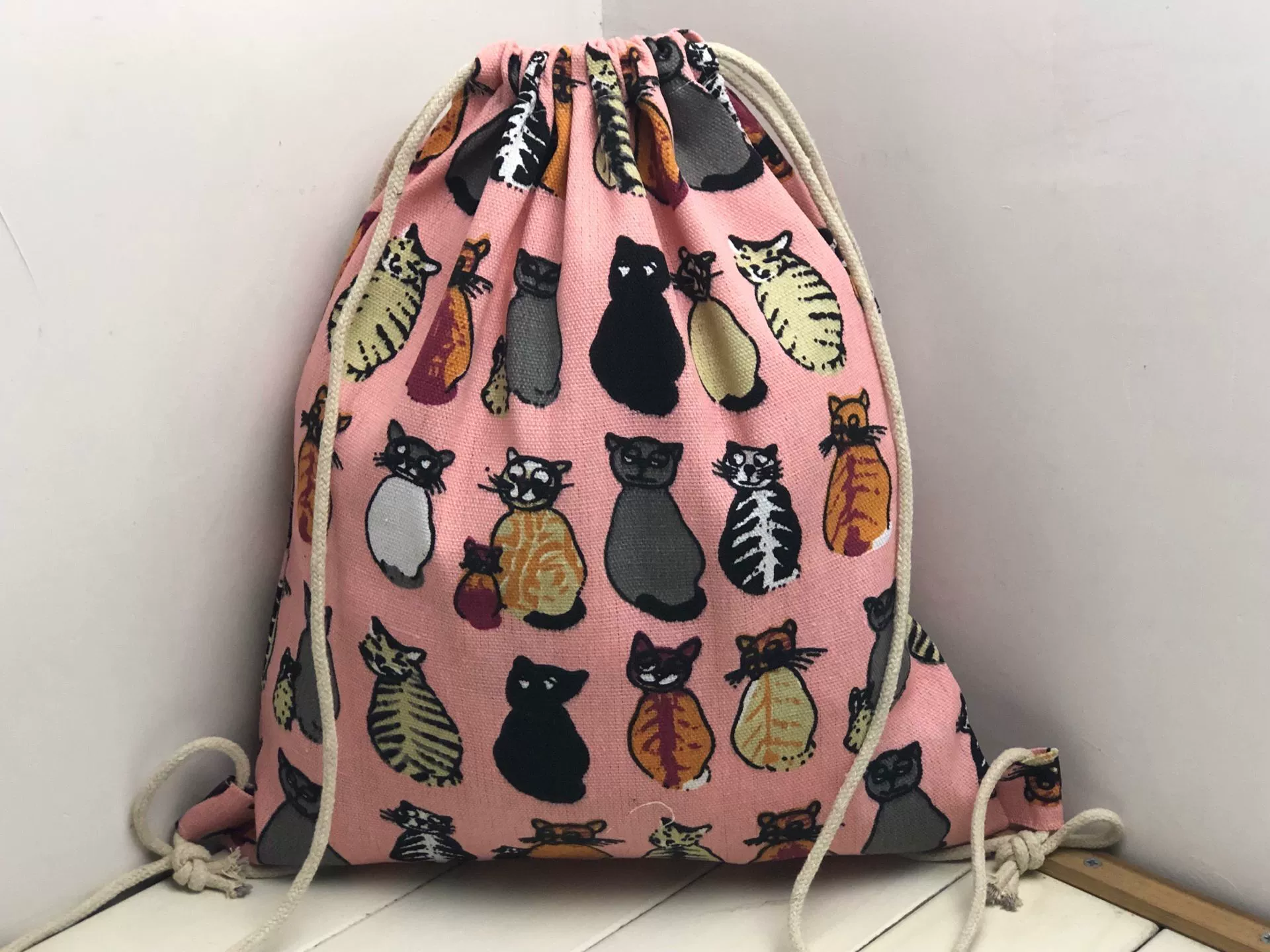 Drawstring Sports Backpack - Spacious Travel Bag for Basketball/Football, Worn on Shoulder