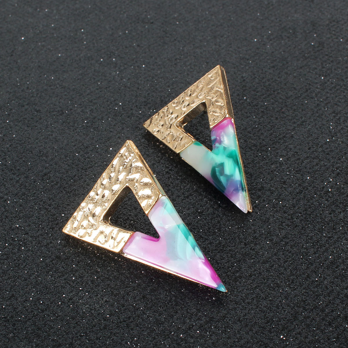 Color Matching Acrylic Earrings Alloy Earrings Simple Fashion Accessories Women display picture 4