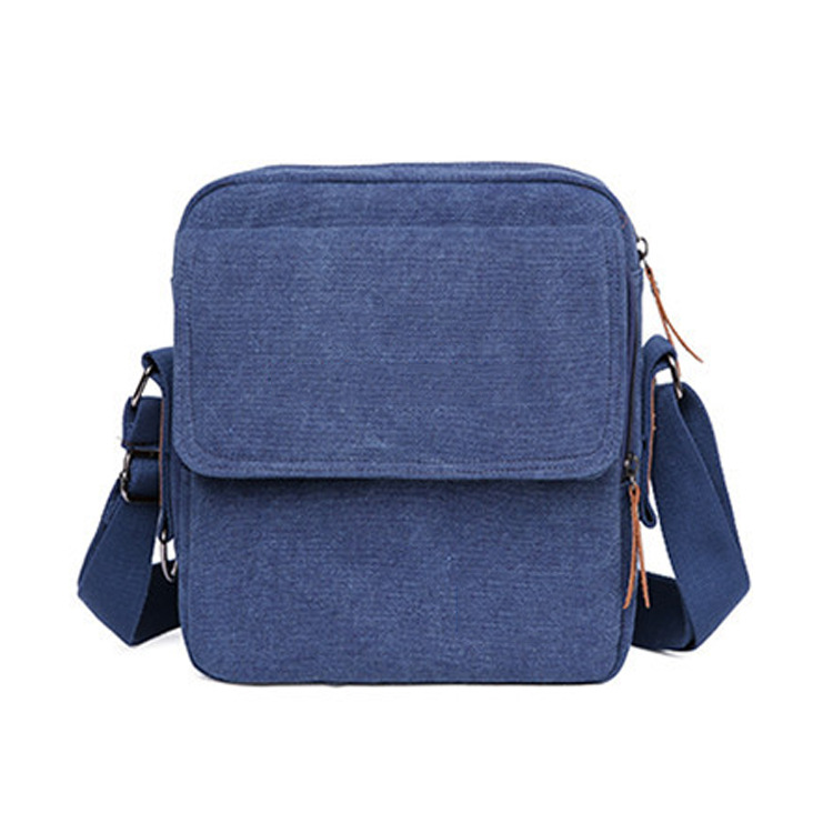 跨境亚马逊工厂供应韩版男式帆布单肩包 2022新款时尚休闲斜挎包