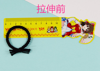 Korean minimalist fresh hair accessories high elasticity all-black rubber bands for hair tying, simple hair ties as base, 6-strand hair ropes with hair rings