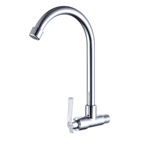 Huangchao Bathroom Copper universal in-wall kitchen faucet mop pool 4-point single cold sink