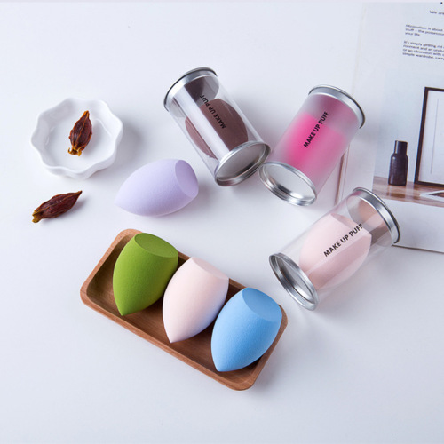 Tin Box Packaging Makeup Sponge Single Pack No Absorption Beauty Sponge PU Foam Sponge Powder Puff Super Soft Mega Soft Color Correcting Sponge