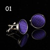 Men's cufflinks metal solid color cloth buckle buckle buckle round cufflink French cufflink customer can make it