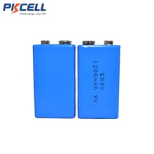 PKCELL/比苛電池ER9V 電池 1200mah萬用表水電表一次性9v鋰亞電池