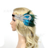 Retro headband, hair accessory for bride with tassels, European style, graduation party