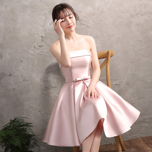 Bridesmaid dress short party company will perform graduation chorus evening dress