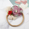 Cute children's soft nylon elastic headband, sunshine, hair accessory, European style, flowered
