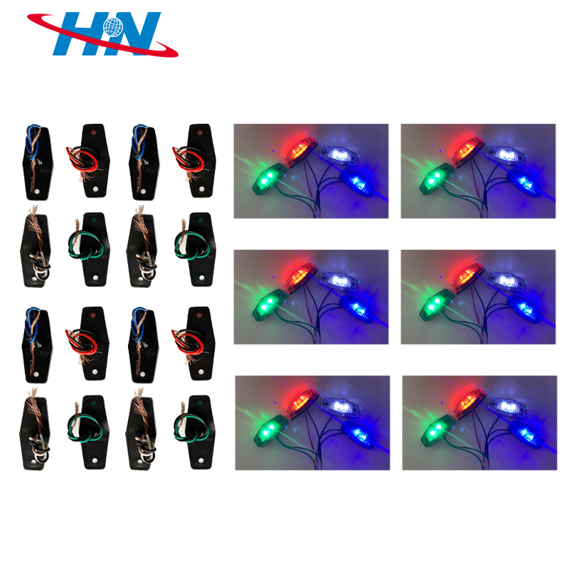 Fabricante de ventas transfronterizas en stock remolque ligero de peces humanos camión ligero redondo luz de giro camión luz trasera