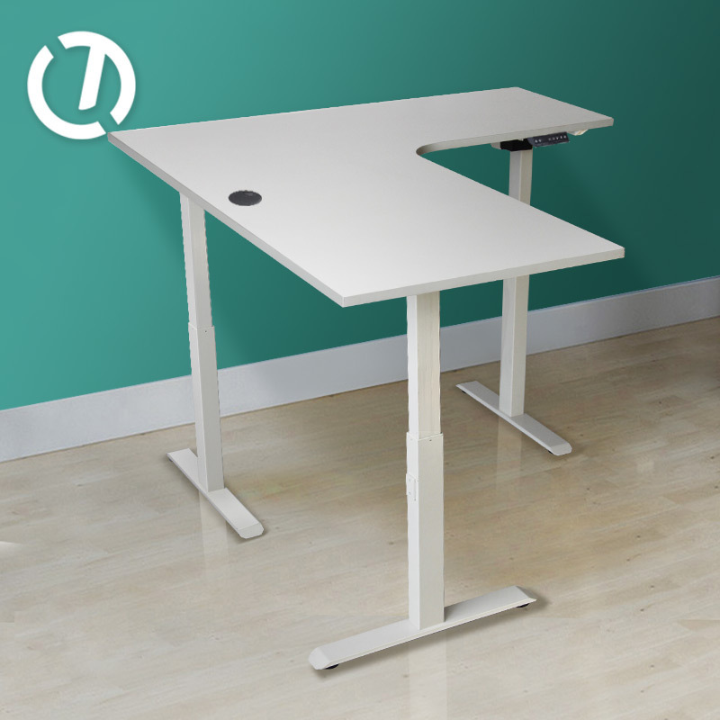 Lifting Desk Nordic Workbench for Home Use, Simple Smart Furniture, Three-Legged Single Motor Single Table Frame Electric