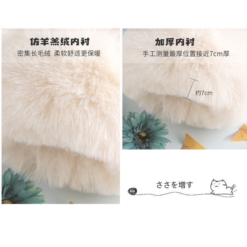 手套冬天女保暖可爱卡通日系学生加绒针织棉防寒骑车软妹连指手套