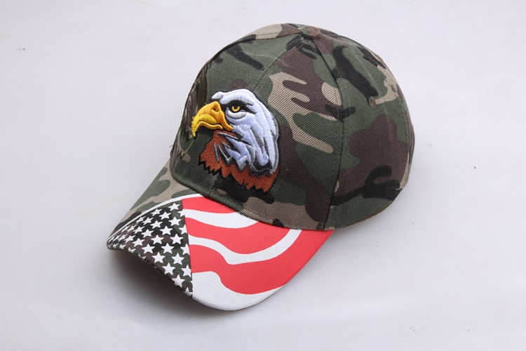 Lanyin Eagle Flag Five Point Star bestickter Baseball-Entenzungen-Sonnenhut Tide_voghion.com