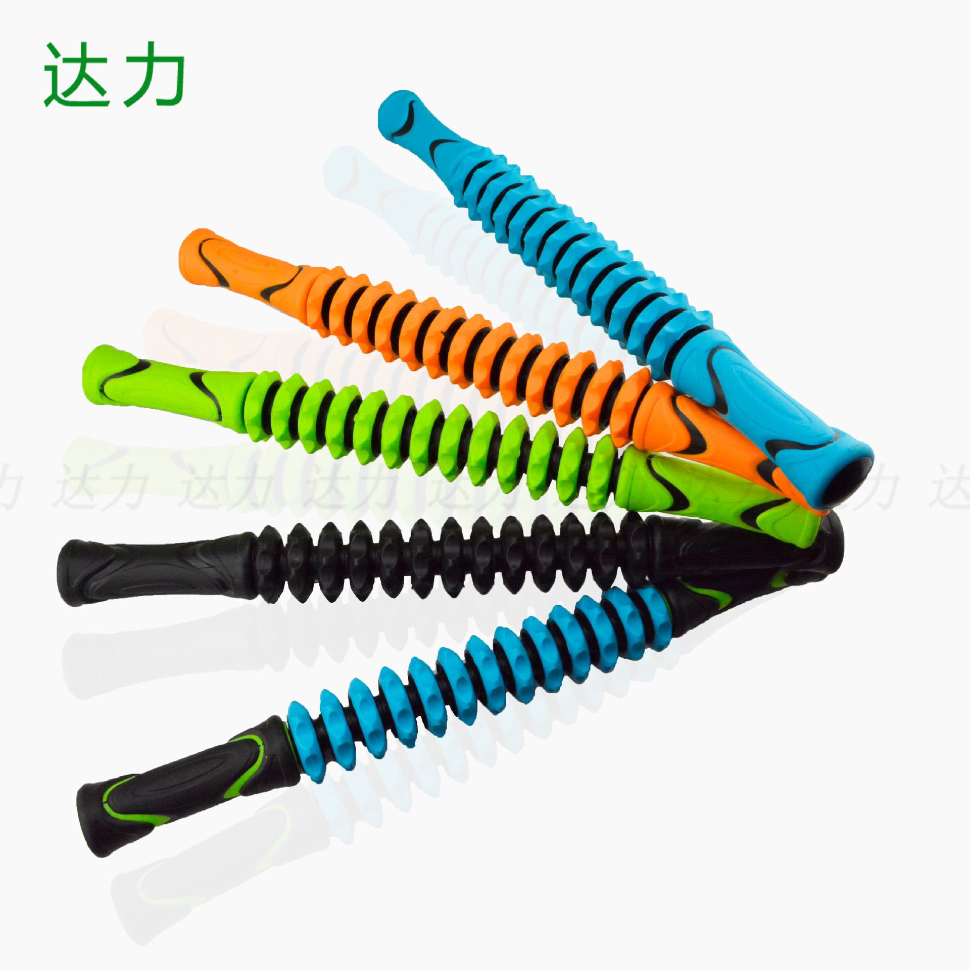 瑜伽健身肌肉按摩棒齿轮筋膜棒肌肉滚轮运动经络棒按摩棒