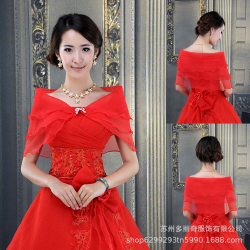 Wholesale new bridal white shawl lace shawl summer thin shawl hot sale wedding accessories PJ065