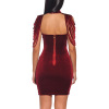 Velvet bra dress heavy industry sexy party dress