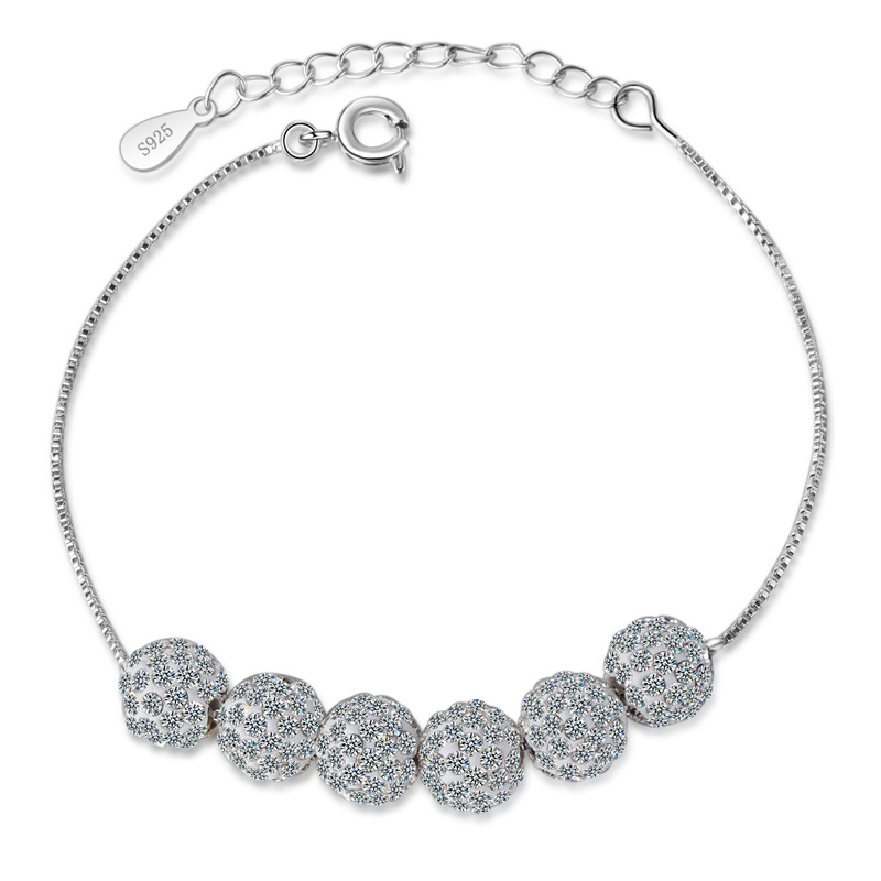 Full Diamond Shambhala Diamond Ball Bracelet Women's Korean-style Sweet Romantic Internet Celebrity Trendy Bracelet