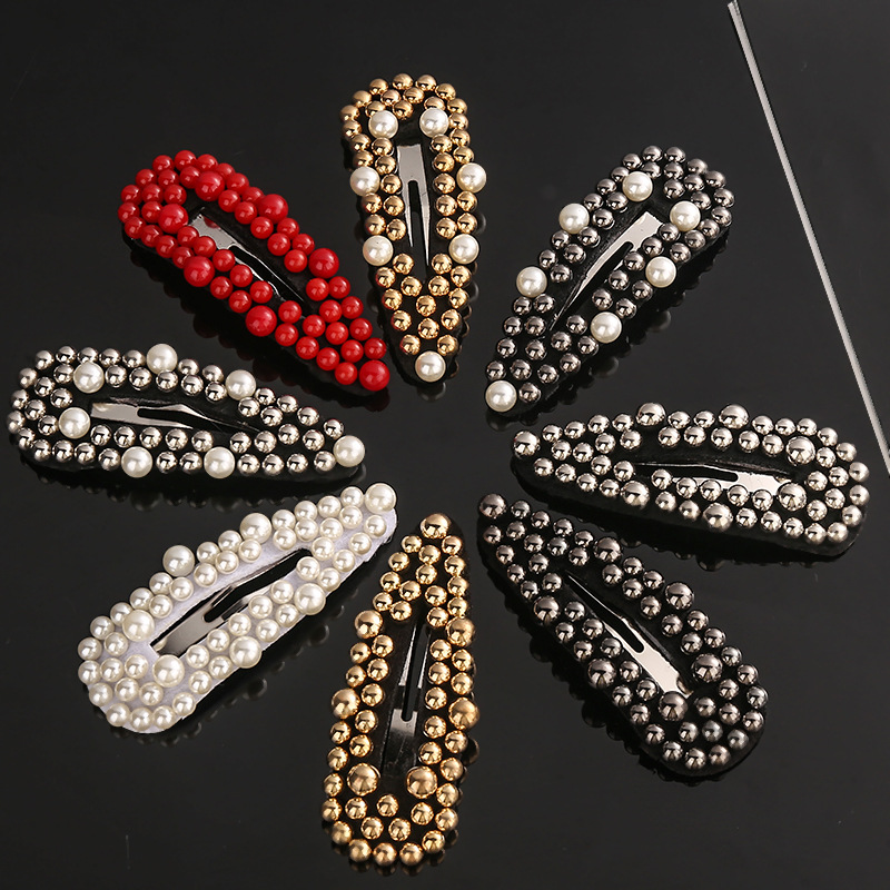 Fashion Water Droplets Imitation Pearl Inlay Pearl Hair Clip 1 Piece display picture 1