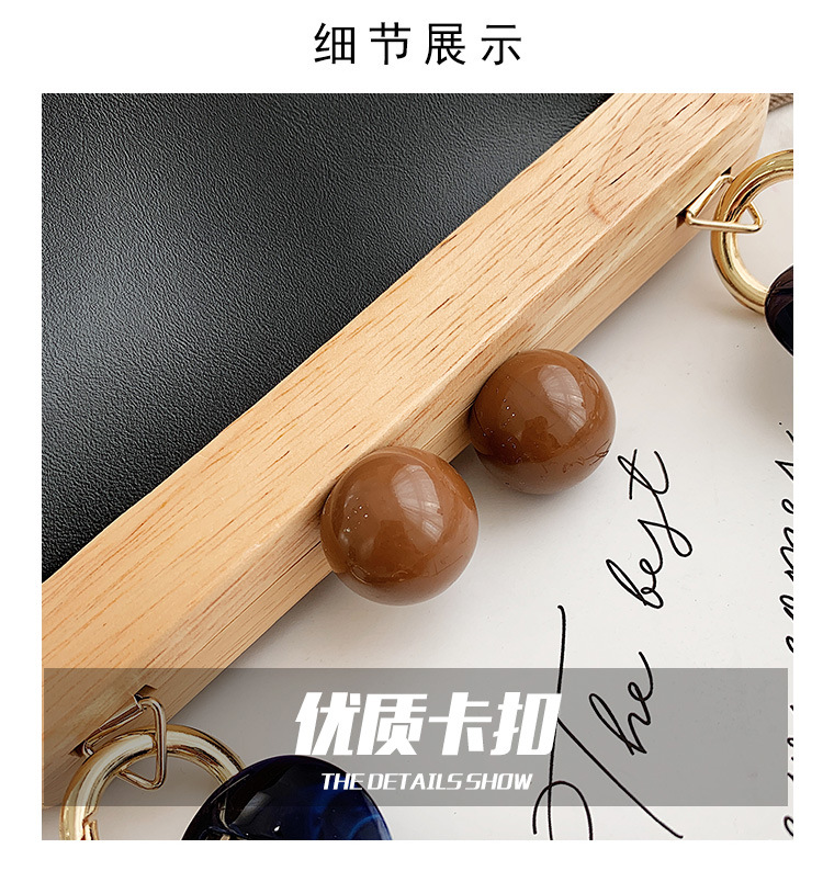 Neue Koreanische Mode Holzschloss Muscheltasche display picture 35