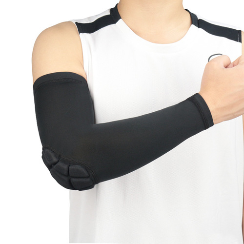 Cross-border basketball and football sports elbow protection badminton taekwondo honeycomb anti-collision arm sleeves protective gear equipment batch
