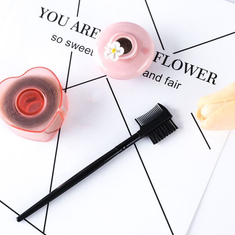 廠家供應化妝工具眉睫兩用眉梳雙頭長杆化妝梳子睫毛美容修眉刷