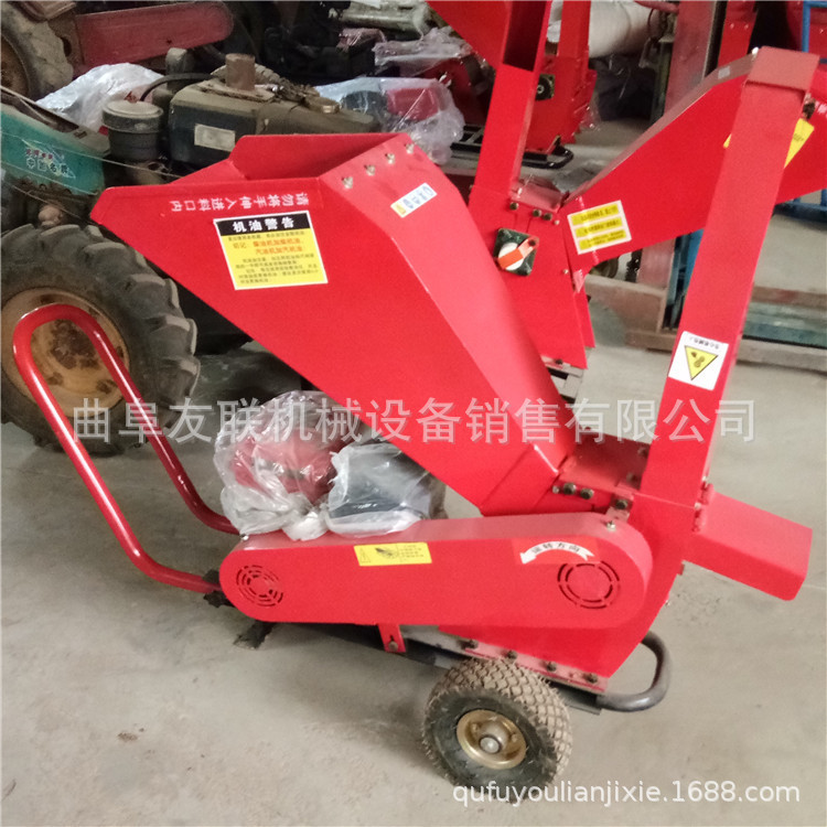 大马力树枝树叶碎叶机 园林树枝湿物料破碎机 移动园林碎枝机57